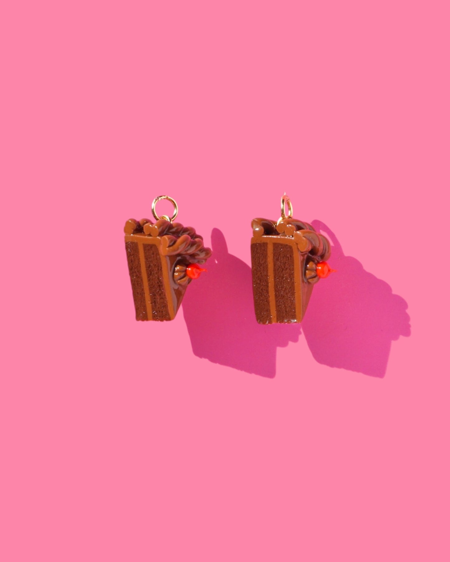Chocolate Cake Charm Earrings