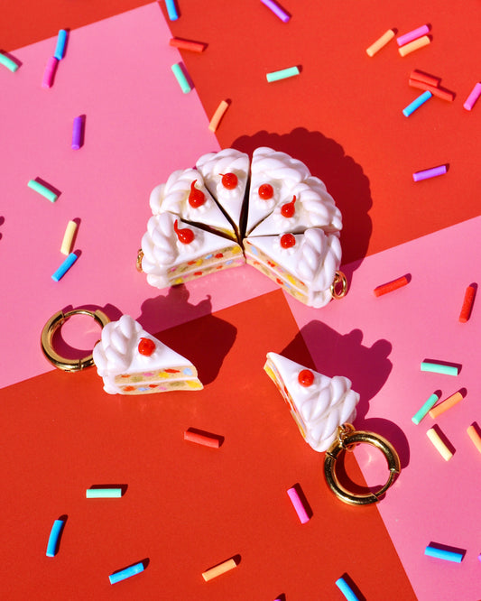 Funfetti Cake Charm Earrings