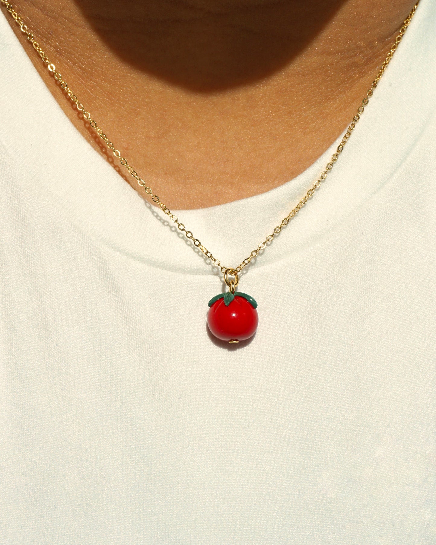 Tomato Charm Necklace