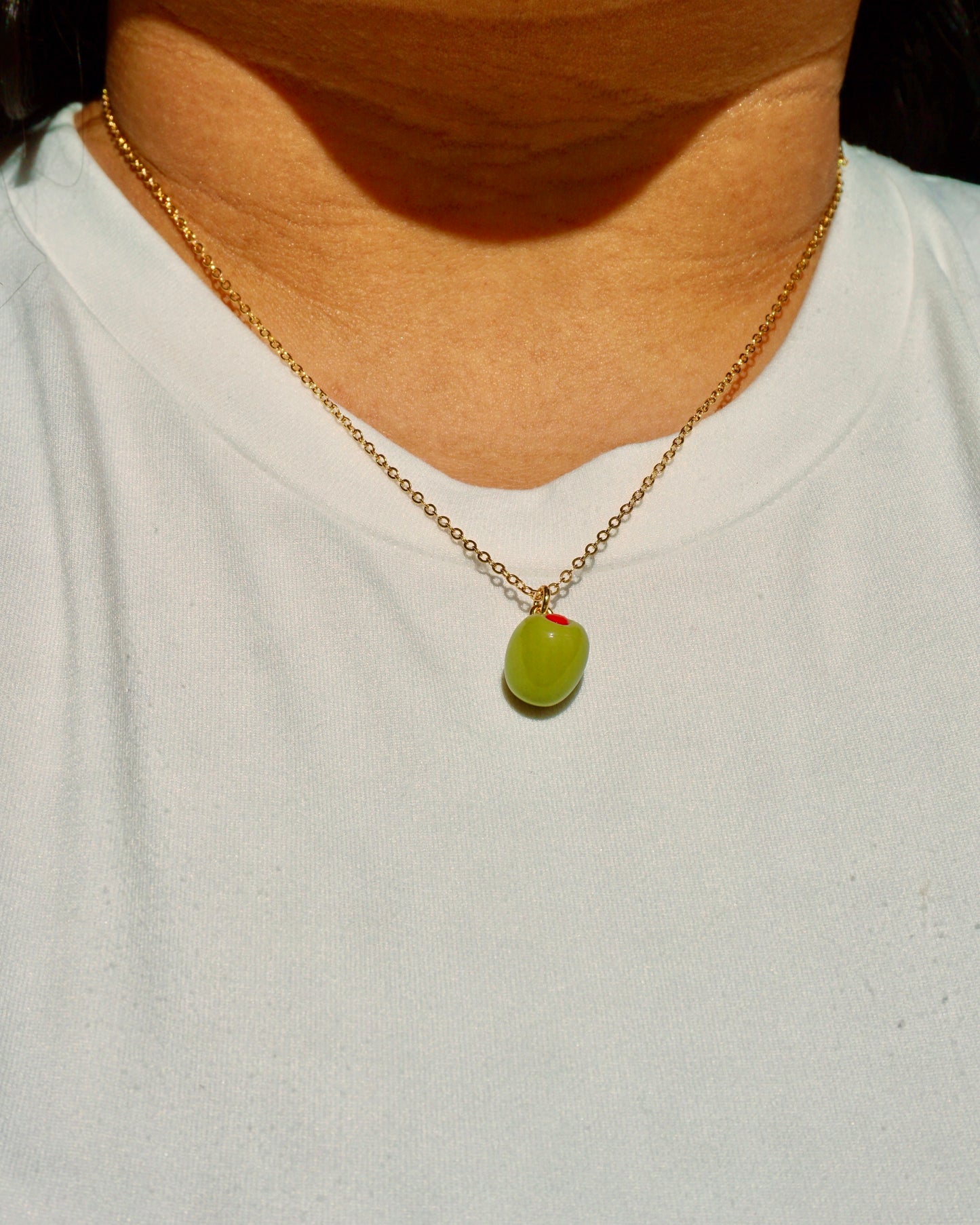 Mini Olive Charm Necklace