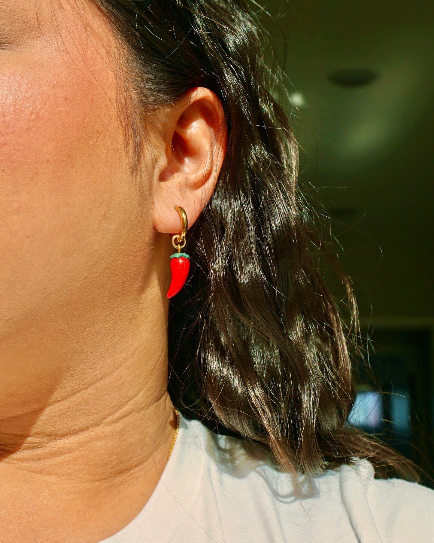 Chili Pepper Charm Earrings