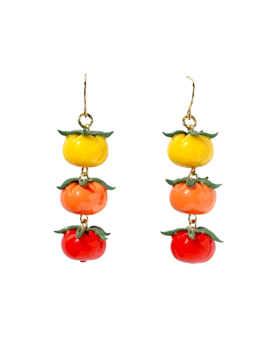 Cherry Tomato Dangle Earrings