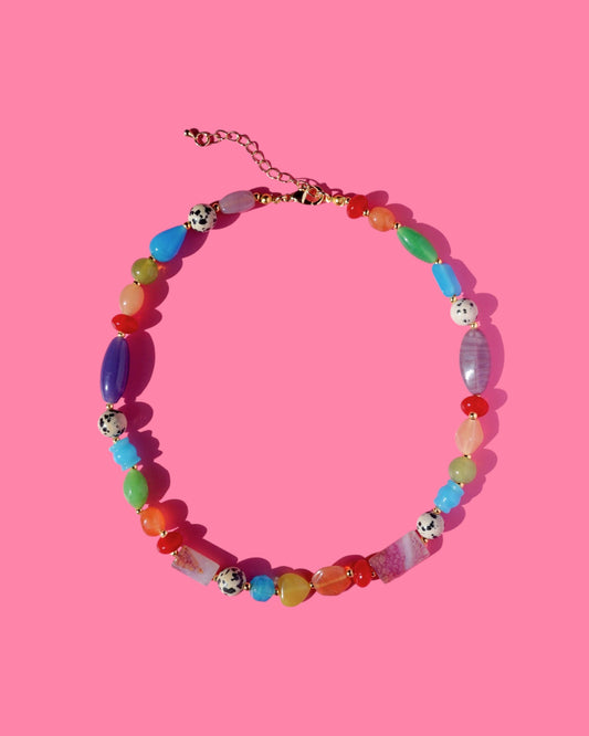 OOAK Mixed Colorful Beaded Necklace No.2