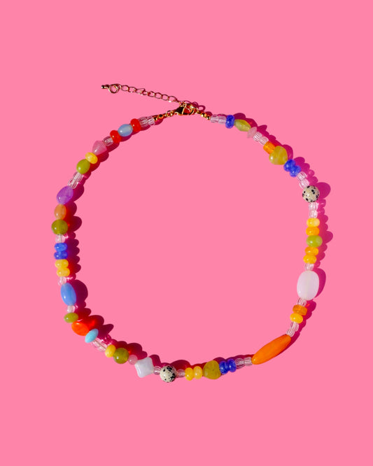 OOAK Mixed Colorful Beaded Necklace No.3