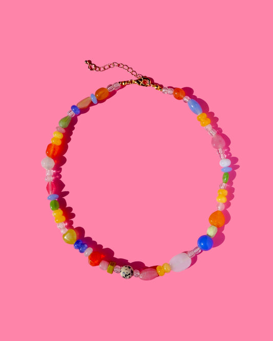 OOAK Mixed Colorful Beaded Necklace No.4