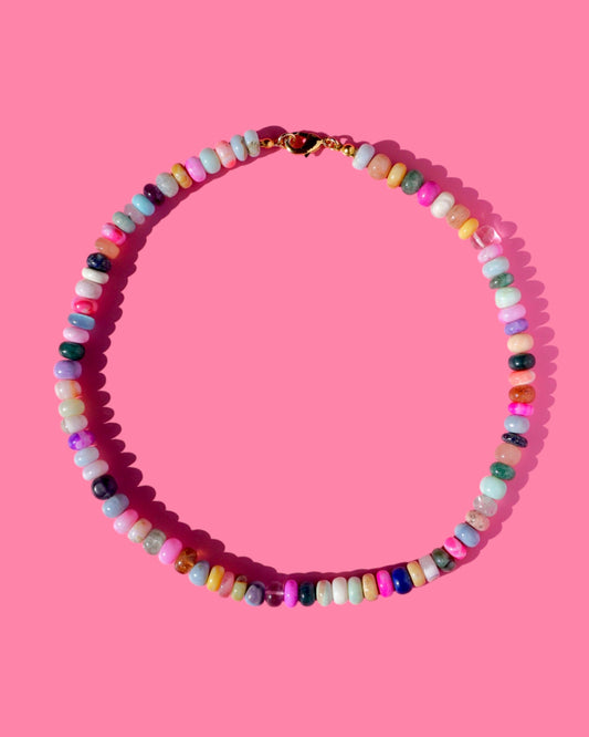 OOAK Mixed Colorful Beaded Necklace No.6