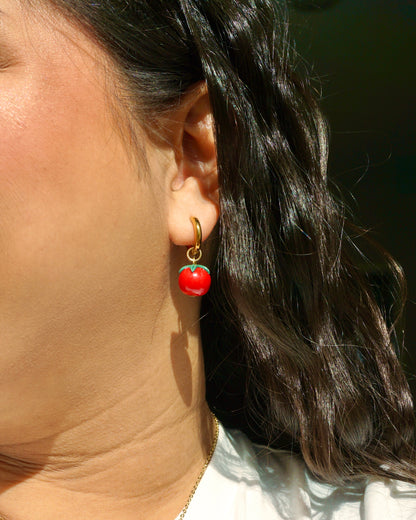 Tomato Charms | Minimalistic Polymer Clay Earrings