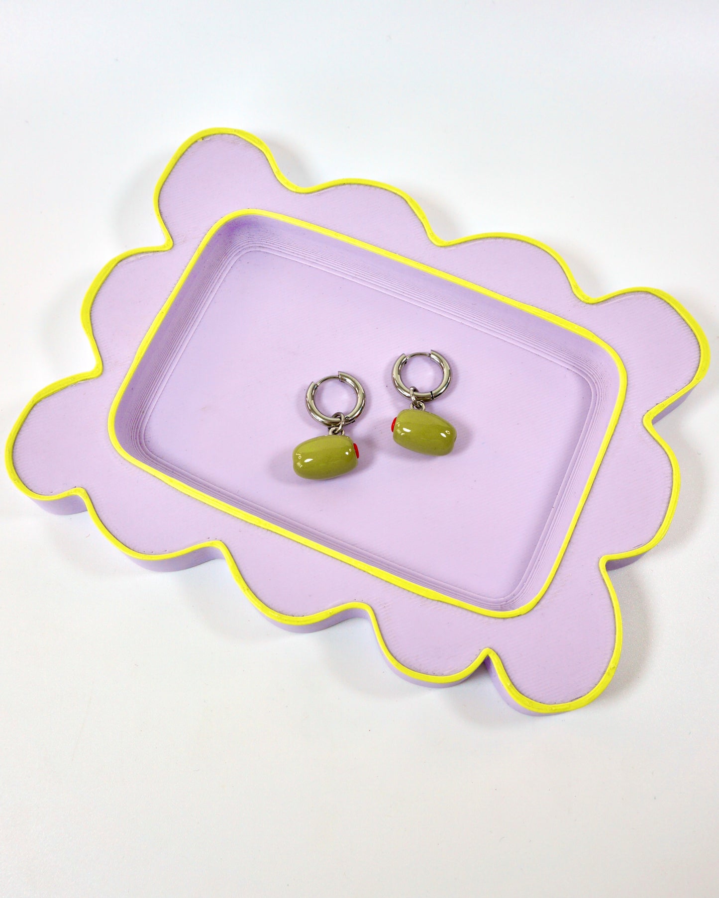 Olive Charms | Minimalistic Polymer Clay Earrings