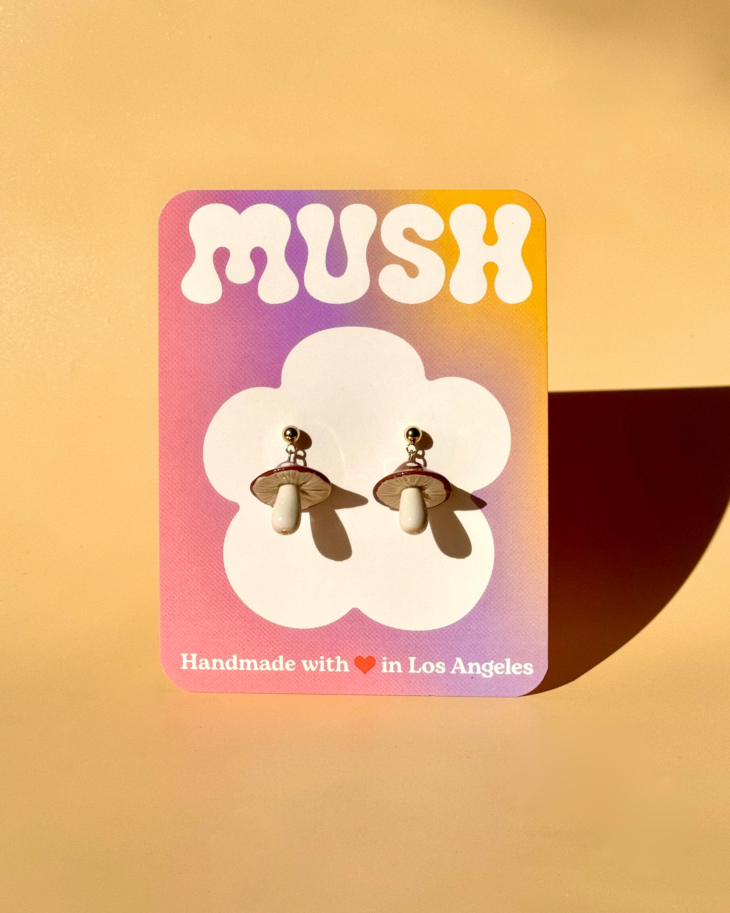 Mushroom Charm | Mini Food Series | Dangle Polymer Clay Earrings