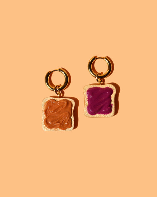PB & Jelly Charms | Dangle Polymer Clay Earrings