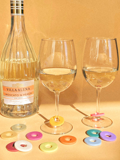 Vintage Pack | Circle Wine Charms | Drink Markers