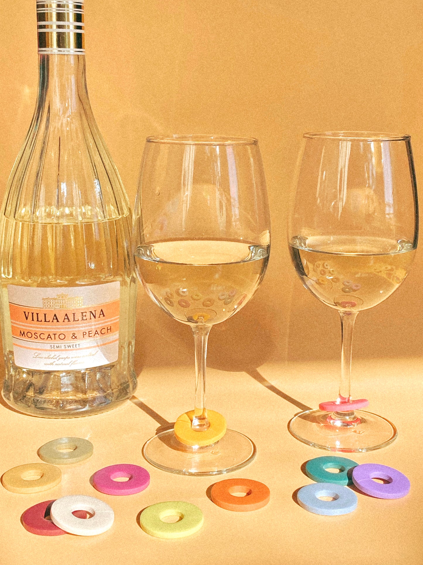Retro Pack | Flower Wine Charms | Drink Markers