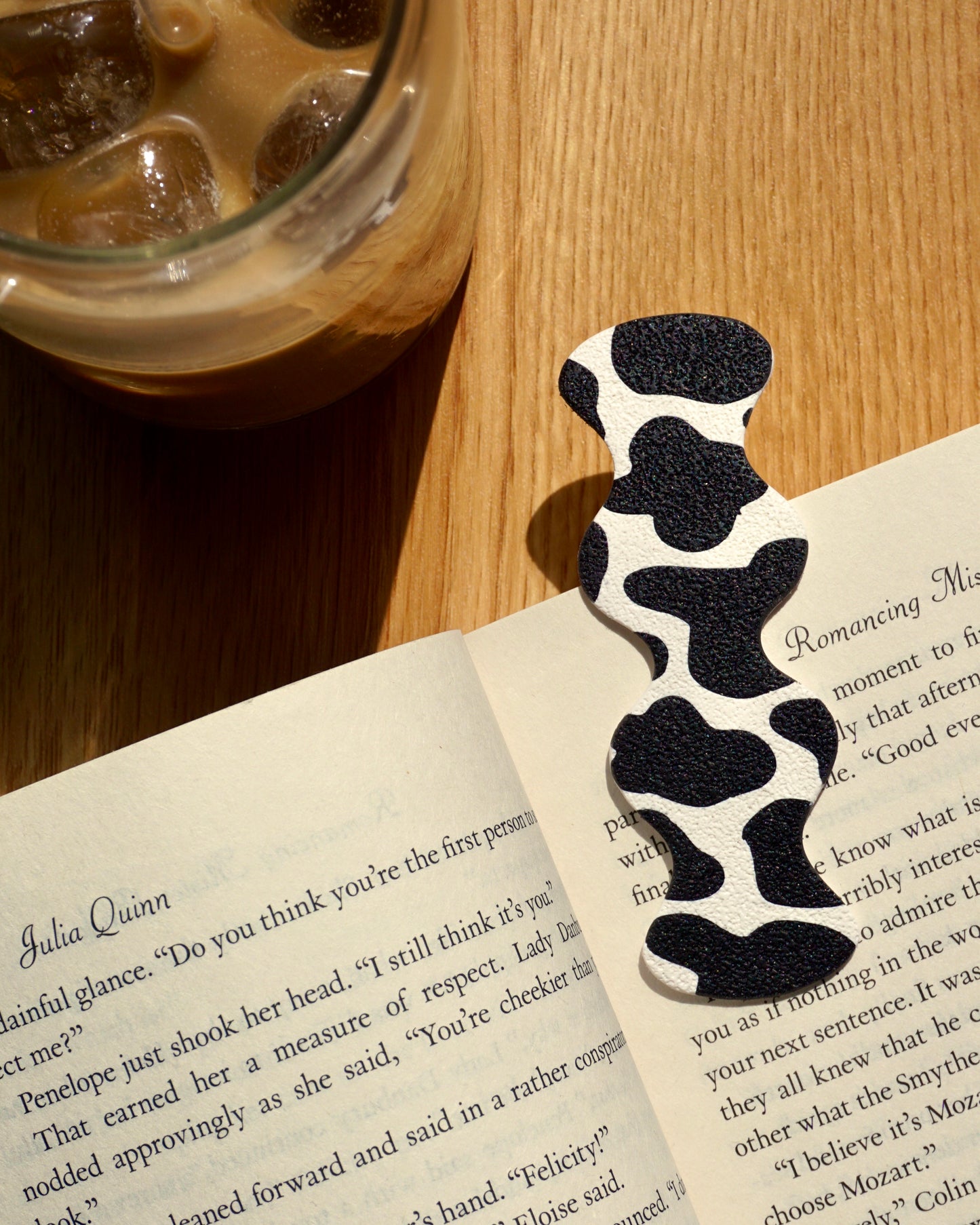 Cow Print Textured Bookmark | Polymer Clay Book Marker