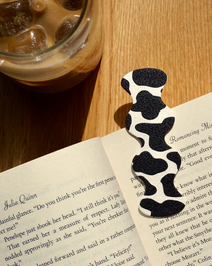 Cow Print Textured Bookmark | Polymer Clay Book Marker