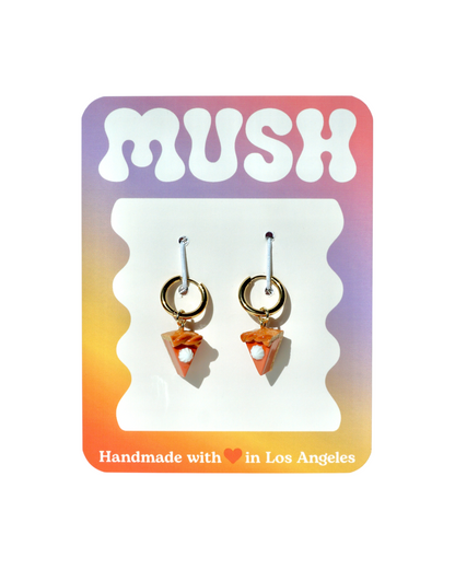 Pumpkin Pie Charm Huggie Hoop Earrings