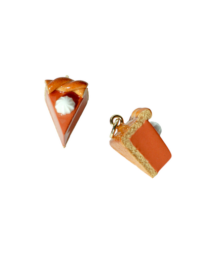 Pumpkin Pie Charm Huggie Hoop Earrings