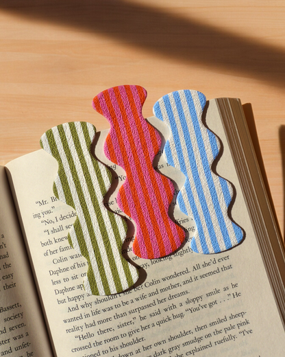 Striped Textured Bookmark | Polymer Clay Book Marker